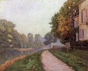 Gustave Caillebotte Riverbank in Morning Haze oil painting